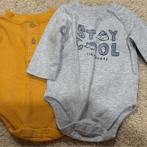 Garanimals Gray and Mustard Kids Bodysuits